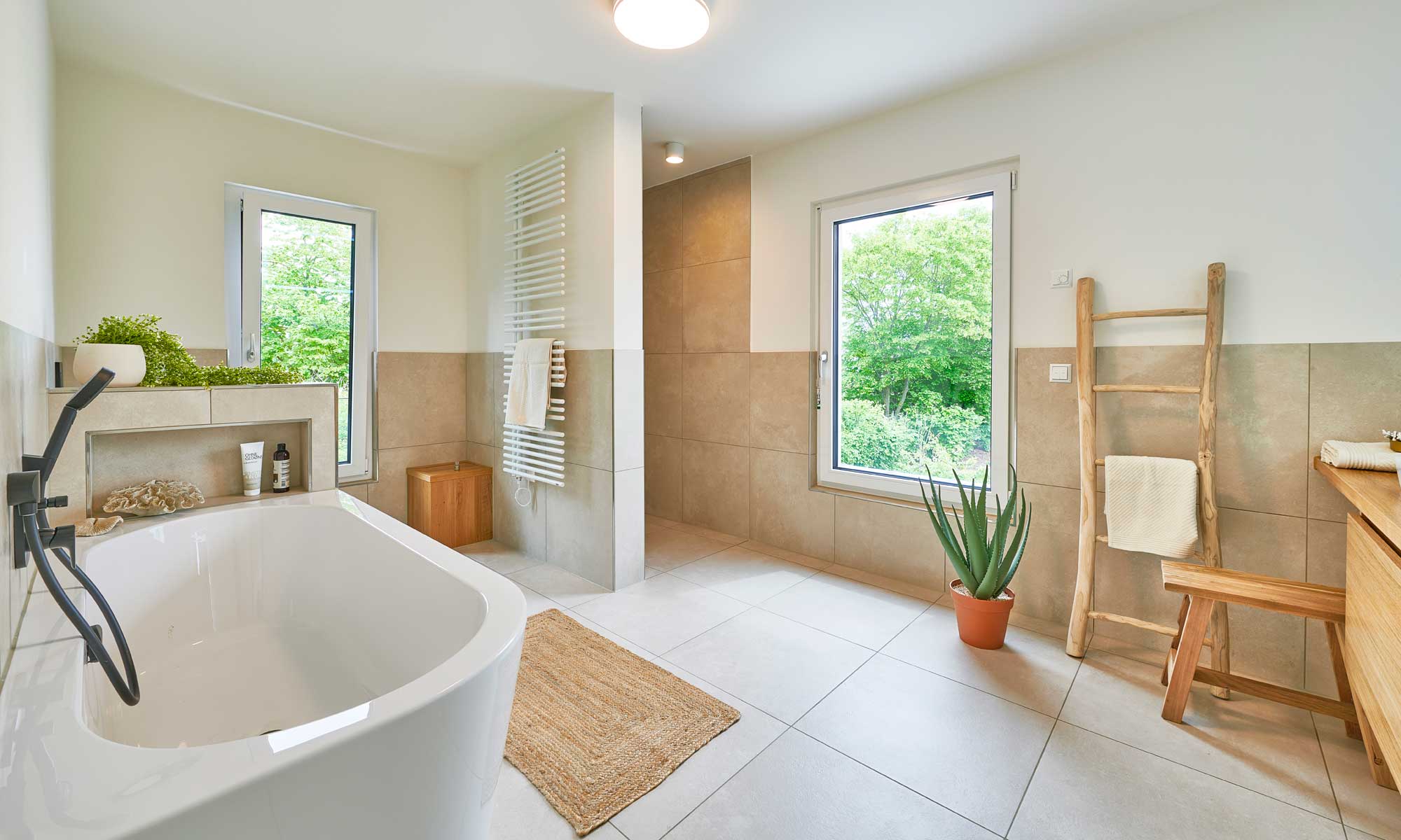 Badezimmer im Musterhaus Urbanlife in Mannheim