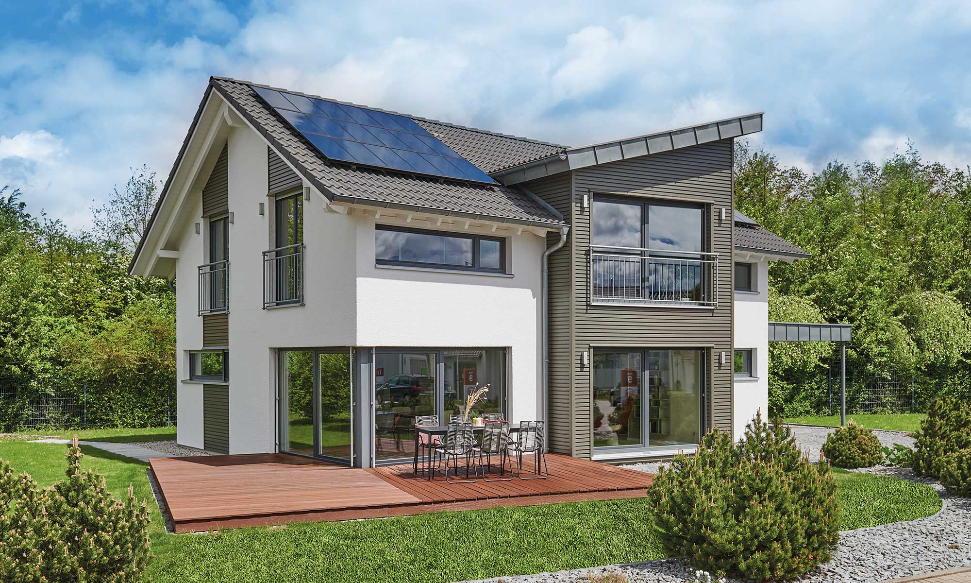 Satteldach Musetrhaus Erlangen von Fertighaus WEISS