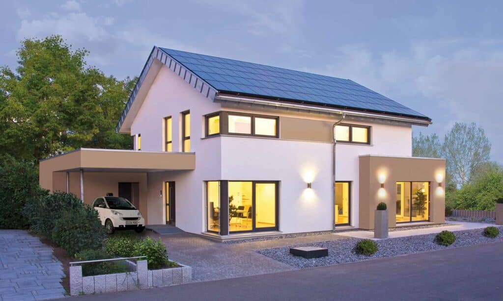 Satteldach Musterhaus Future Mannheim von Fertighaus WEISS