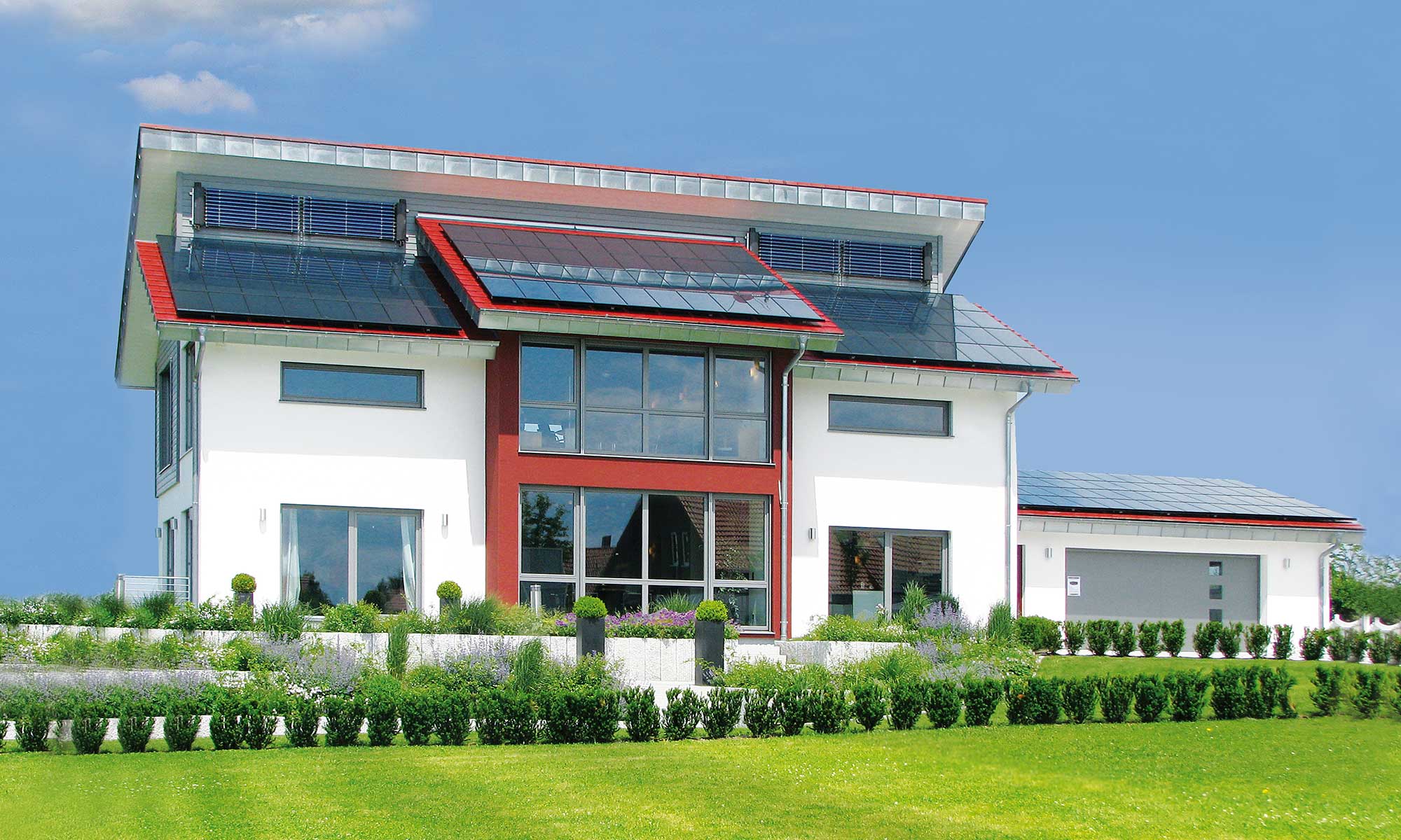 Pultdach Musterhaus Style Oberrot von Fertighaus WEISS