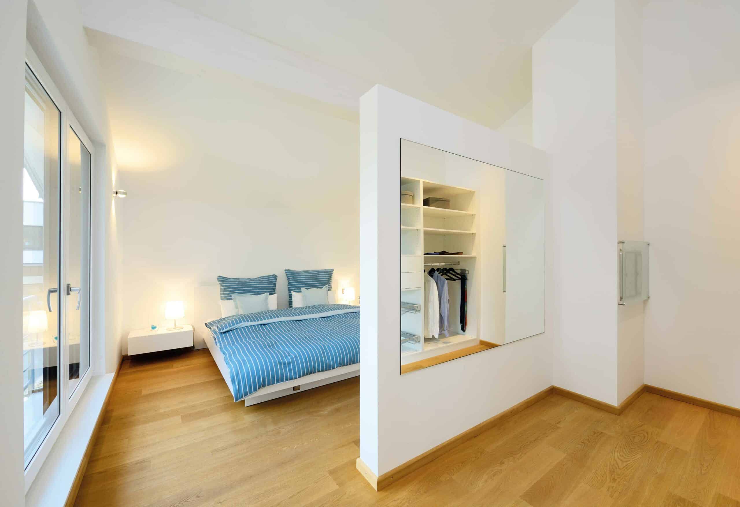 Schlafzimmer Musetrhaus Ulm von Fertighaus WEISS