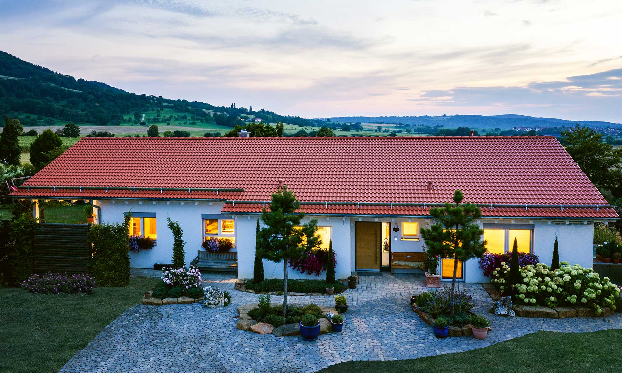 Außenansicht Bungalow Seiler von Fertigahus WEISS