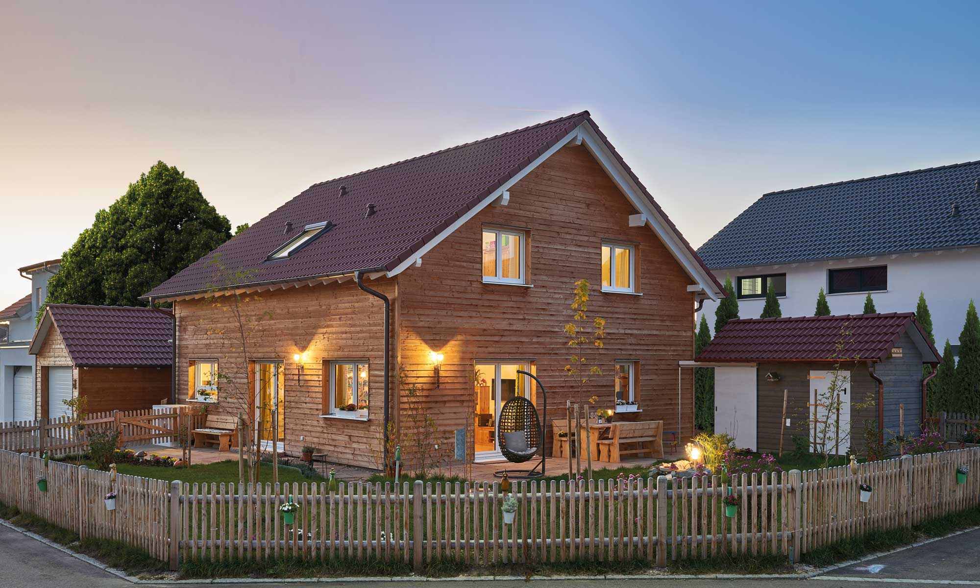 Außenansicht Landhaus Schmahlfeldt von Fertighaus WEISS