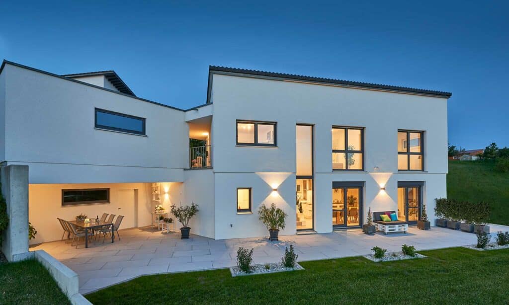 Garten Pultdach Haus Irtenkauf von Fertighaus WEISS