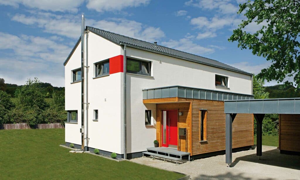 Hauseingang Haus May von Fertighaus WEISS