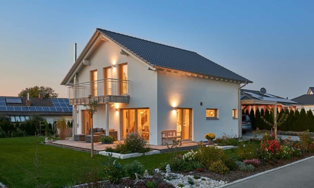 Außenansicht Haus Träger von Fertighaus WEISS