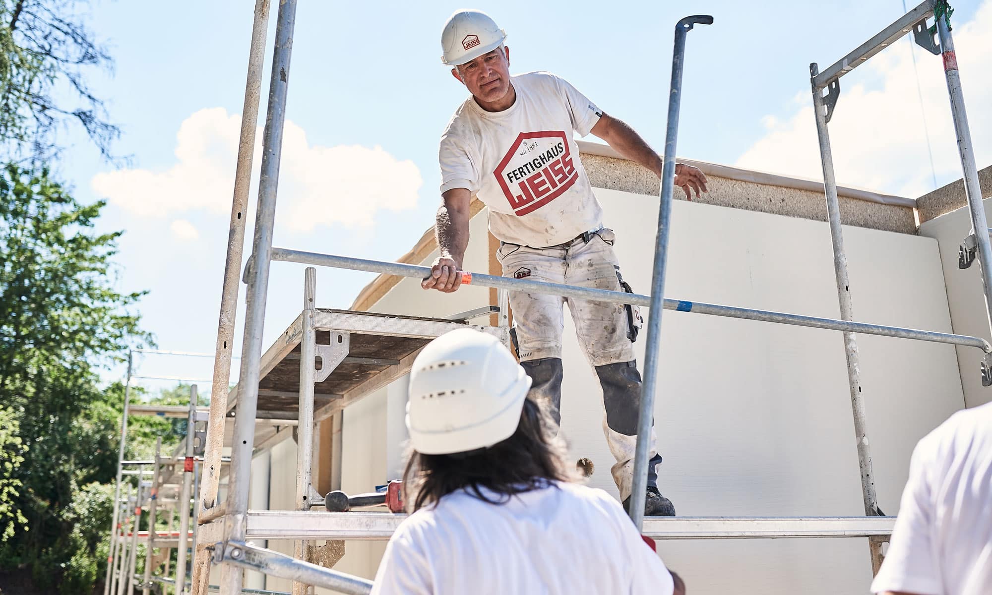 Hausaufbau bei Fertighaus WEISS