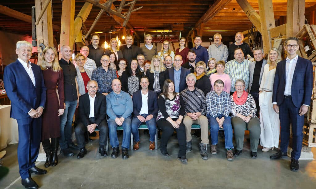 Ehrungen der Mitarbeiter von Fertighaus WEISS