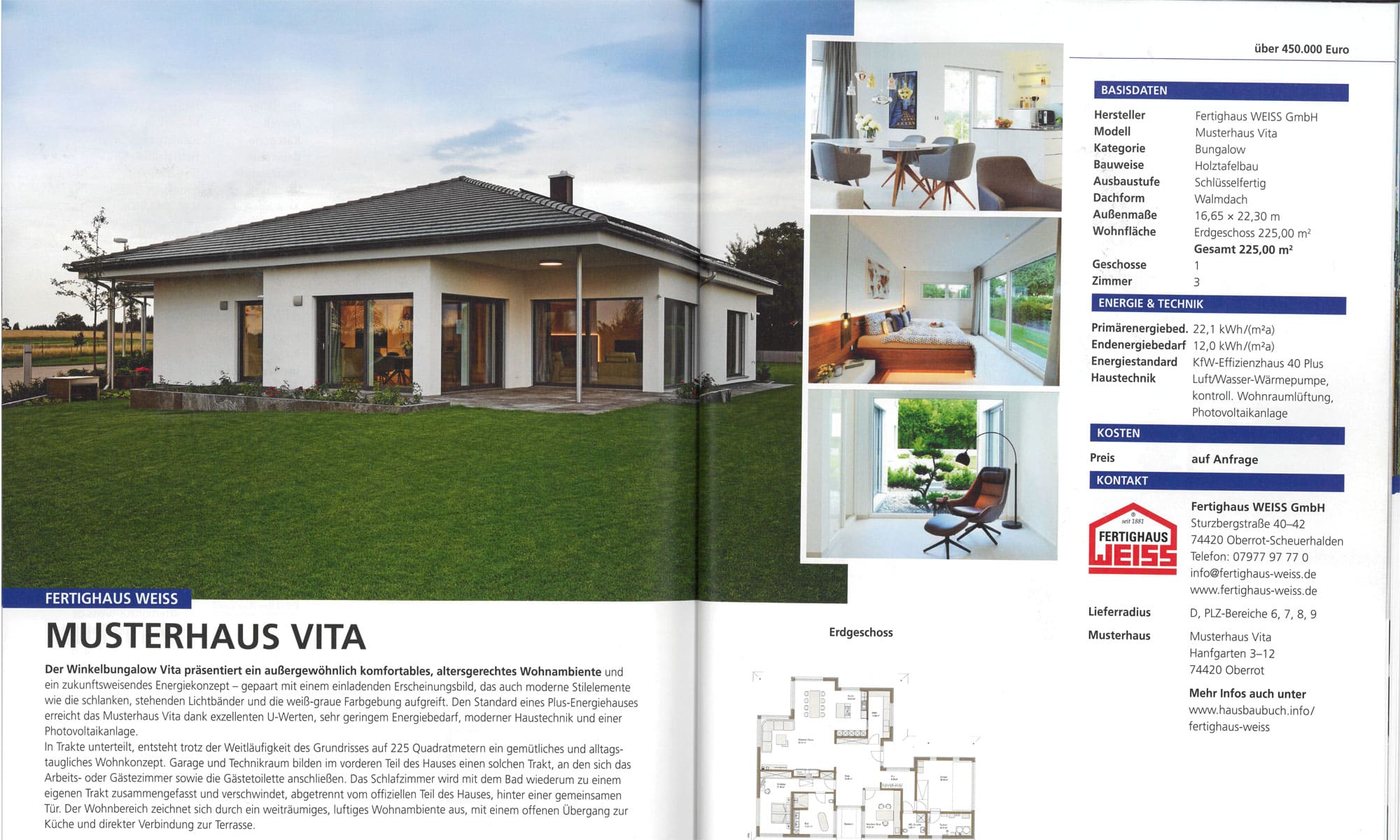 Beitrag Hausbaubuch Musterhaus Vita von Fertighaus WEISS