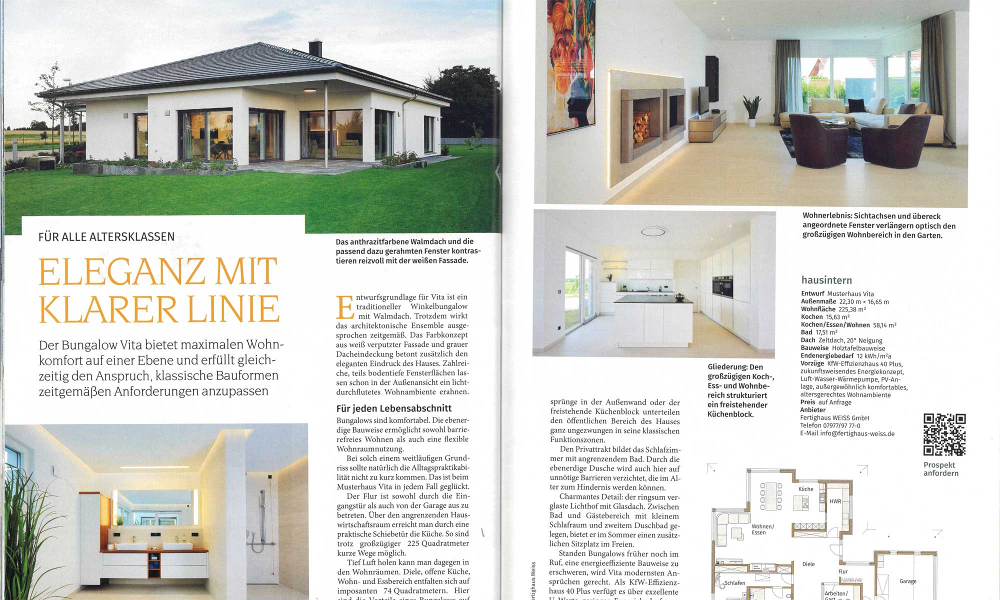Beitrag dicke deutsche Hausbuch Musterhaus Vita von Fertighaus WEISS