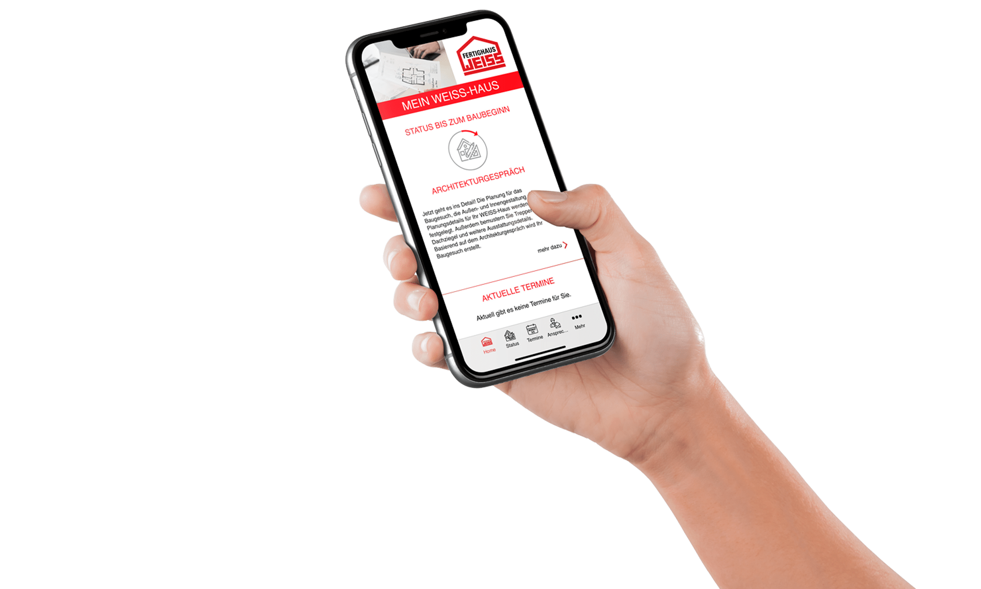 WEISS-HAUS Kundenapp von Fertighaus WEISS