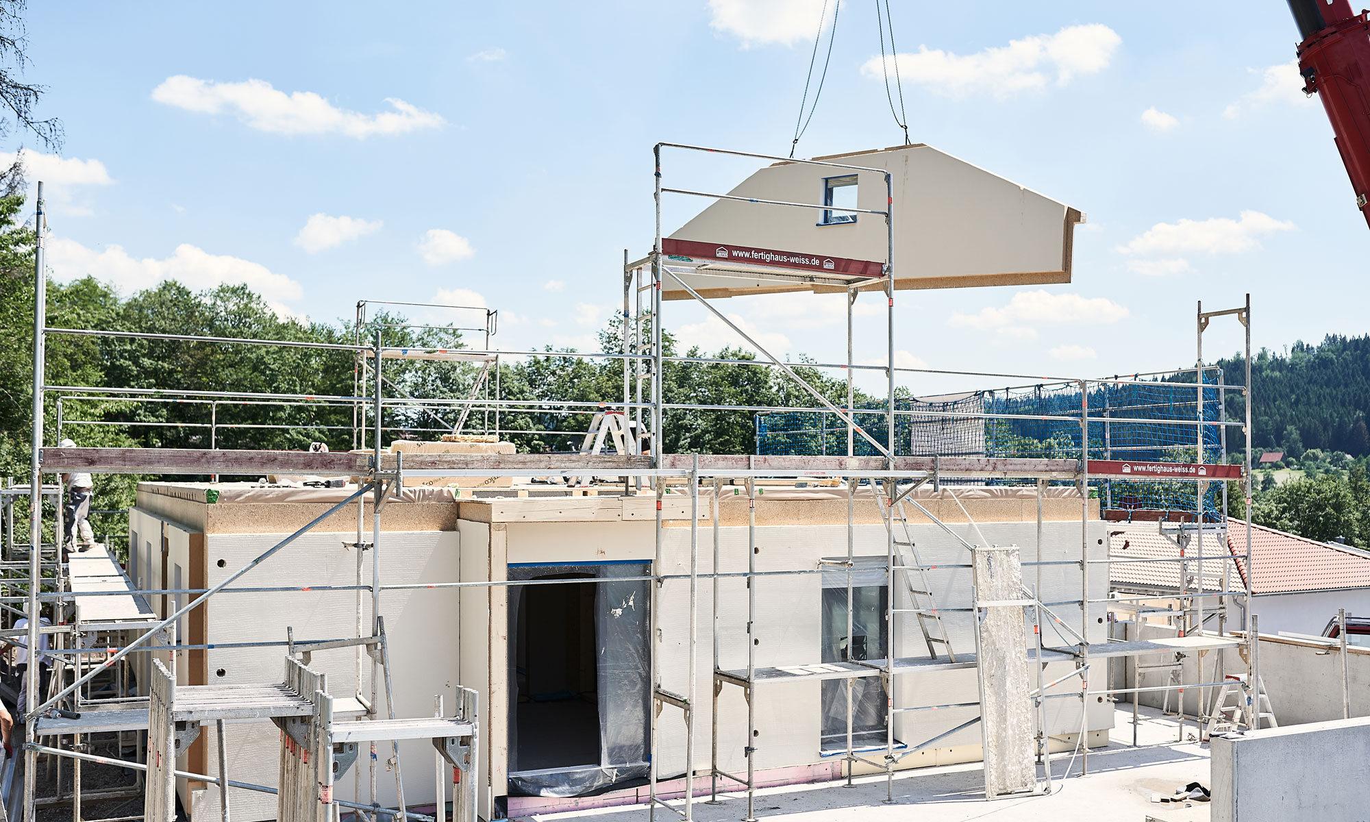 Hausaufbau von Fertighaus WEISS