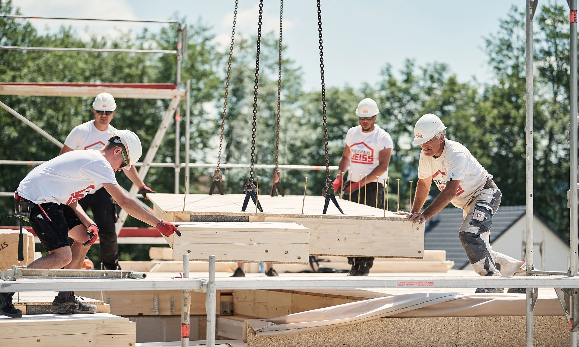 Hausaufbau bei Fertighaus WEISS