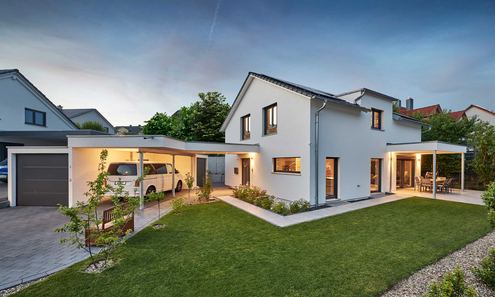 Satteldach Haus Lenzen von Fertighaus WEISS