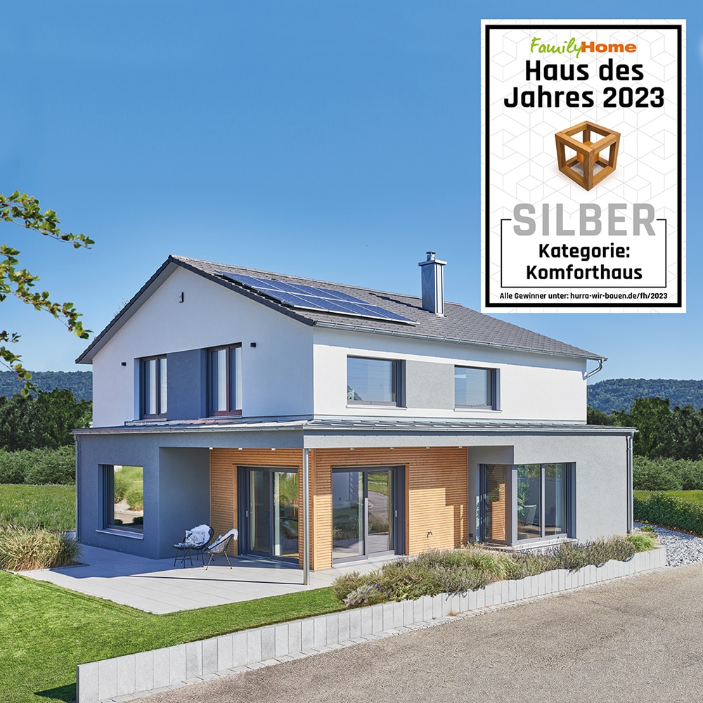 Silber für das Musterhaus Relax in Fellbach beim FamilyHome Haus des Jahres