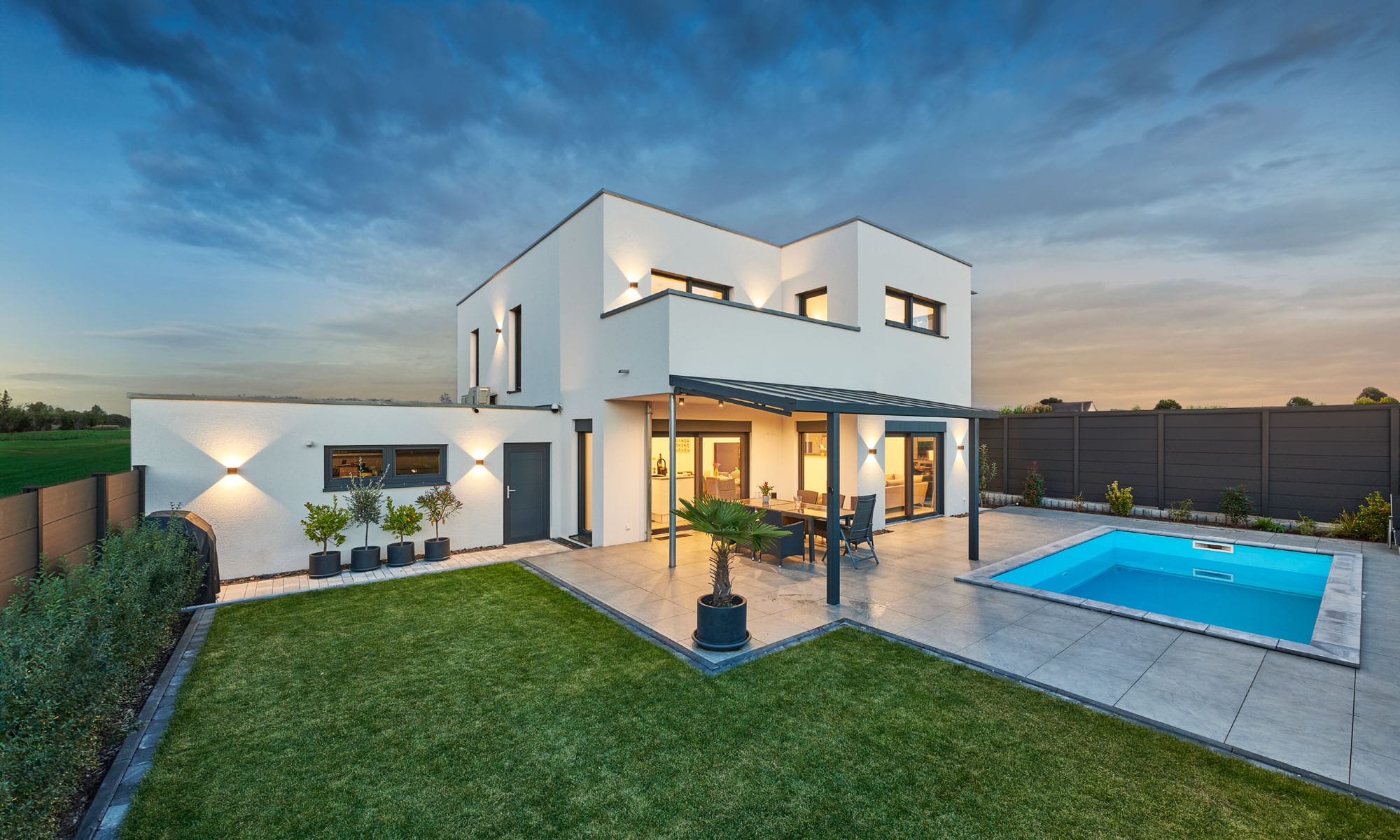 Gartenansicht von Haus Prokop von Fertighaus WEISS