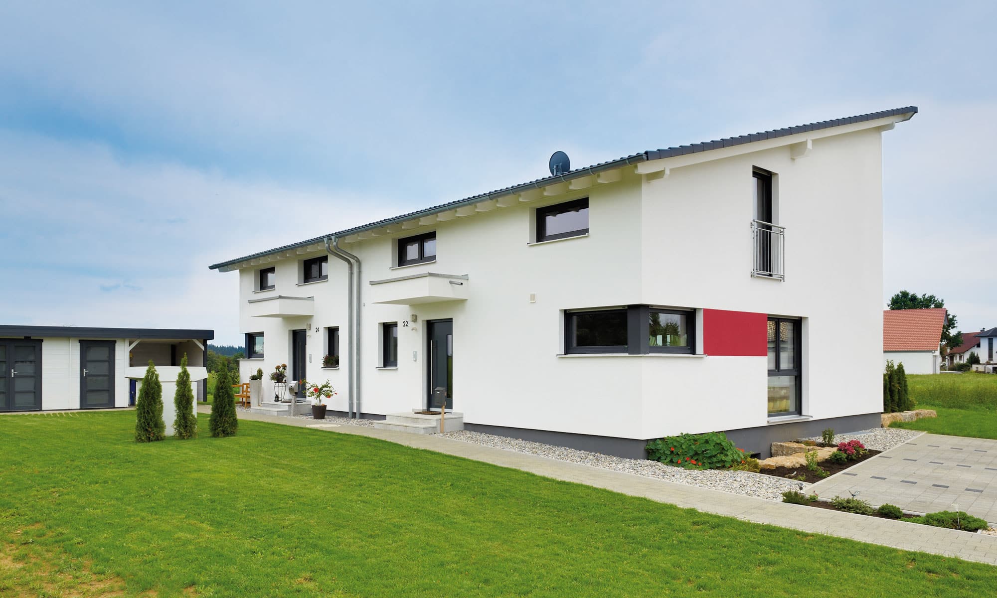 Doppelhaus Berroth von Fertighaus WEISS
