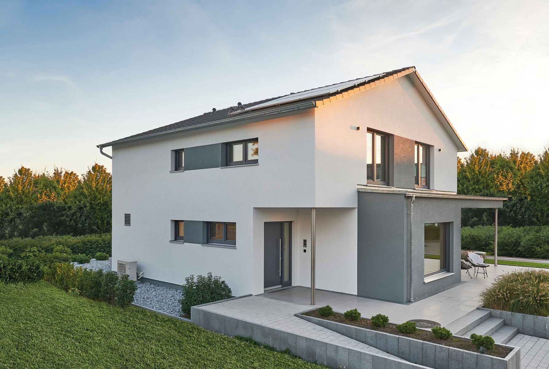 Satteldach Musetrhaus Relax Fellbach von Fertighaus WEISS