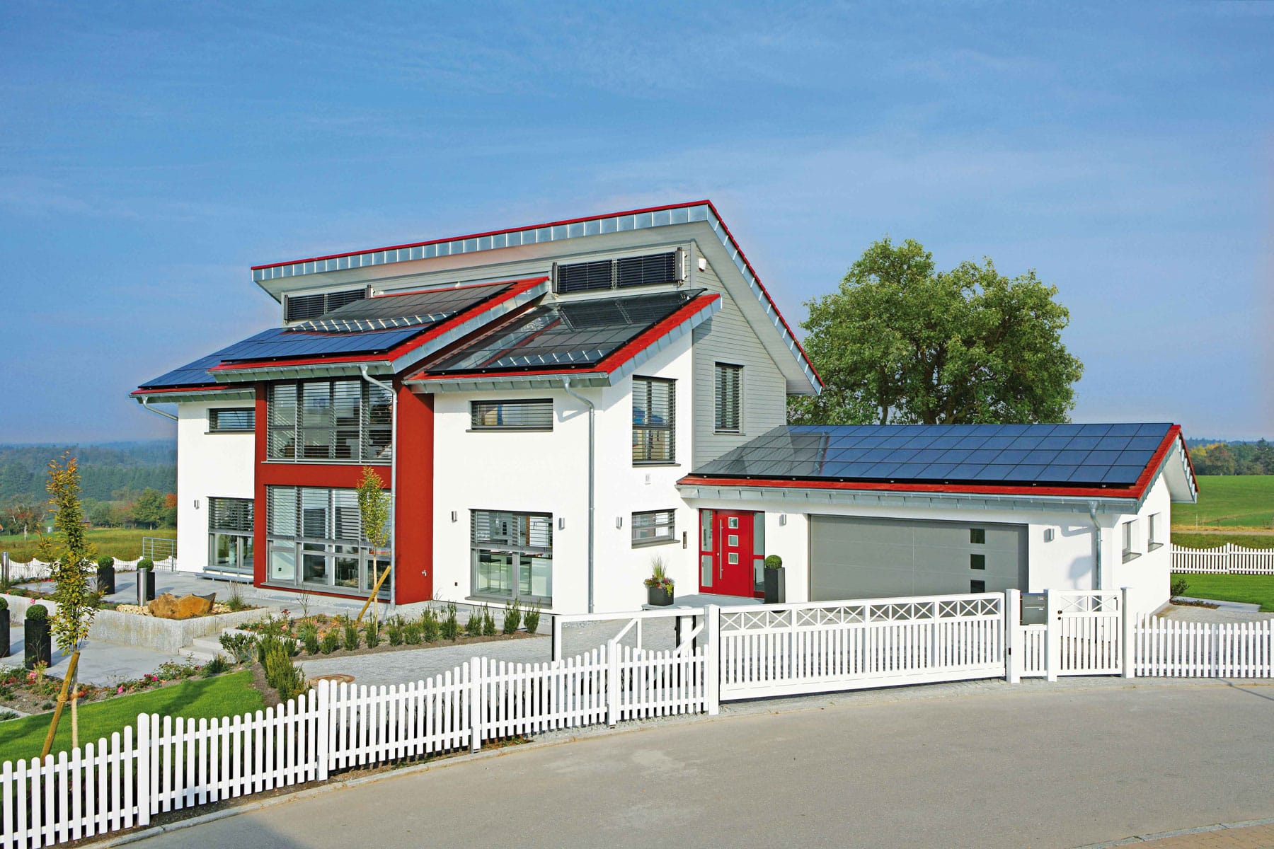 Pultdach Musterhaus Style Oberrot von Fertighaus WEISS