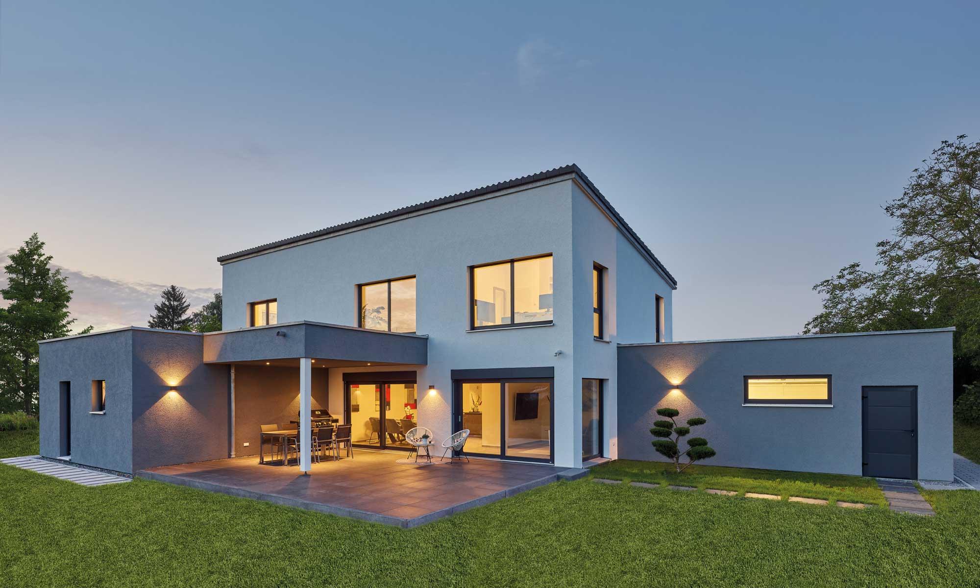 Garten Haus Kappes Fertighaus WEISS